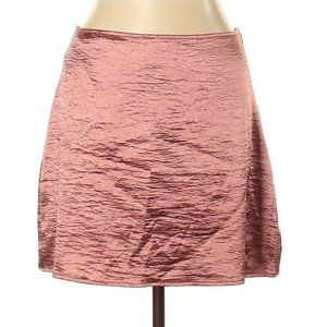 Express Pink Satin Mini Skirt